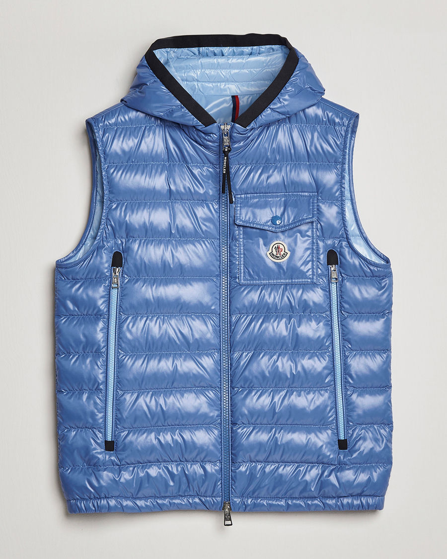 Heren | Gilets | Moncler | Ragot Down Vest Light Blue