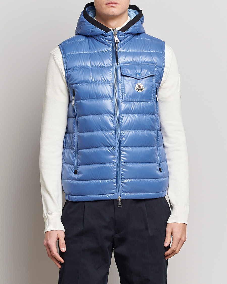 Heren | Gilets | Moncler | Ragot Down Vest Light Blue