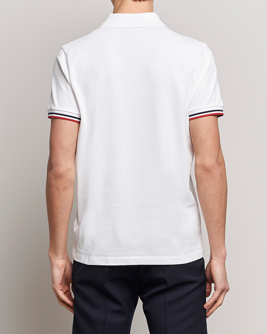 Homme | Polos | Moncler | Tricolor Rib Polo White