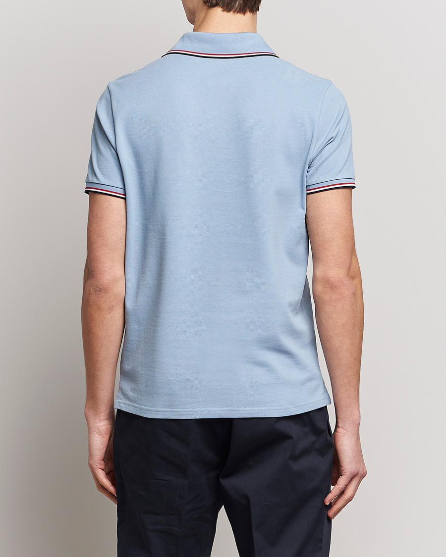 Homme | Polos | Moncler | Contrast Rib Polo Light Blue