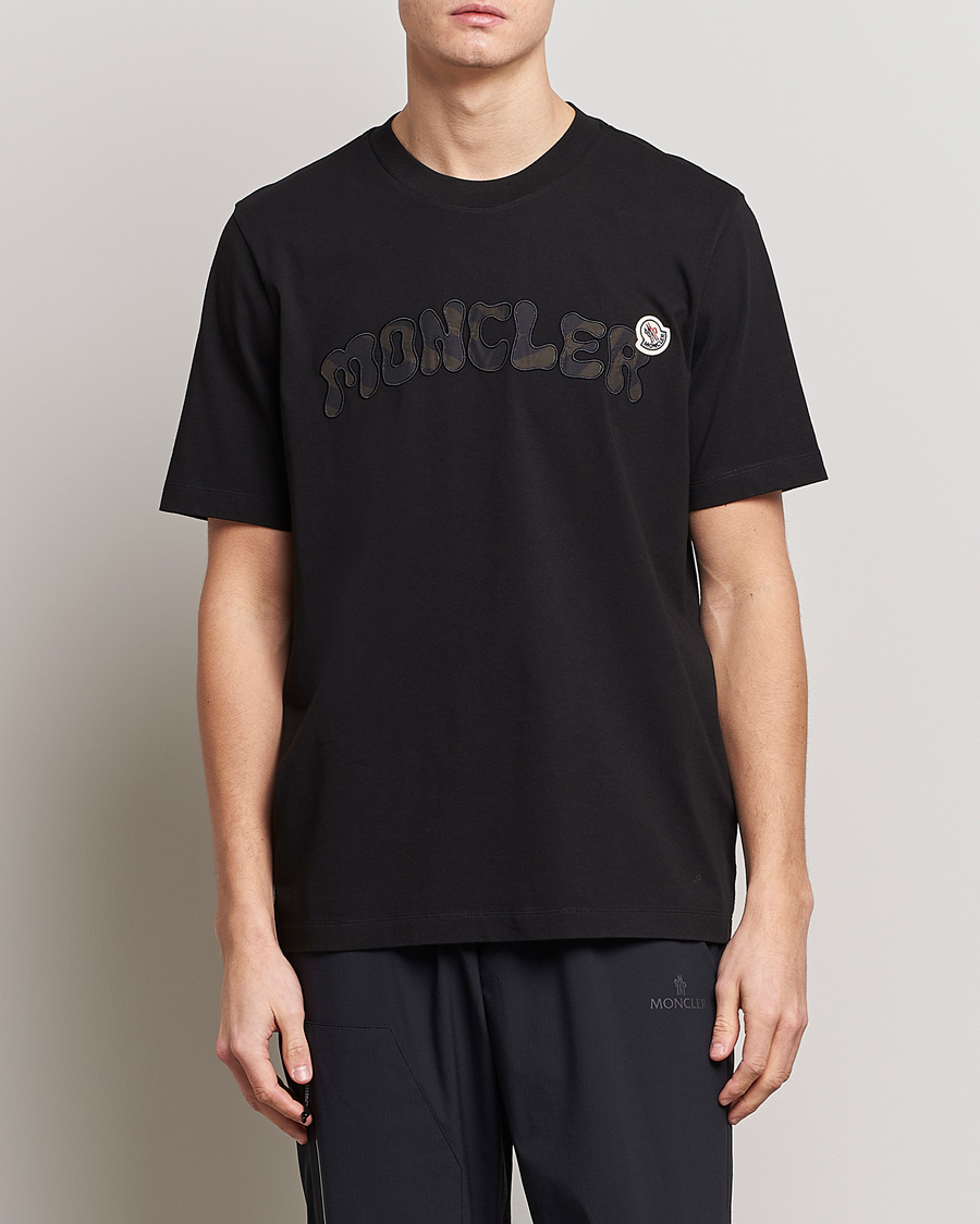 Homme | T-shirts | Moncler | Camouflage Lettering T-Shirt Black