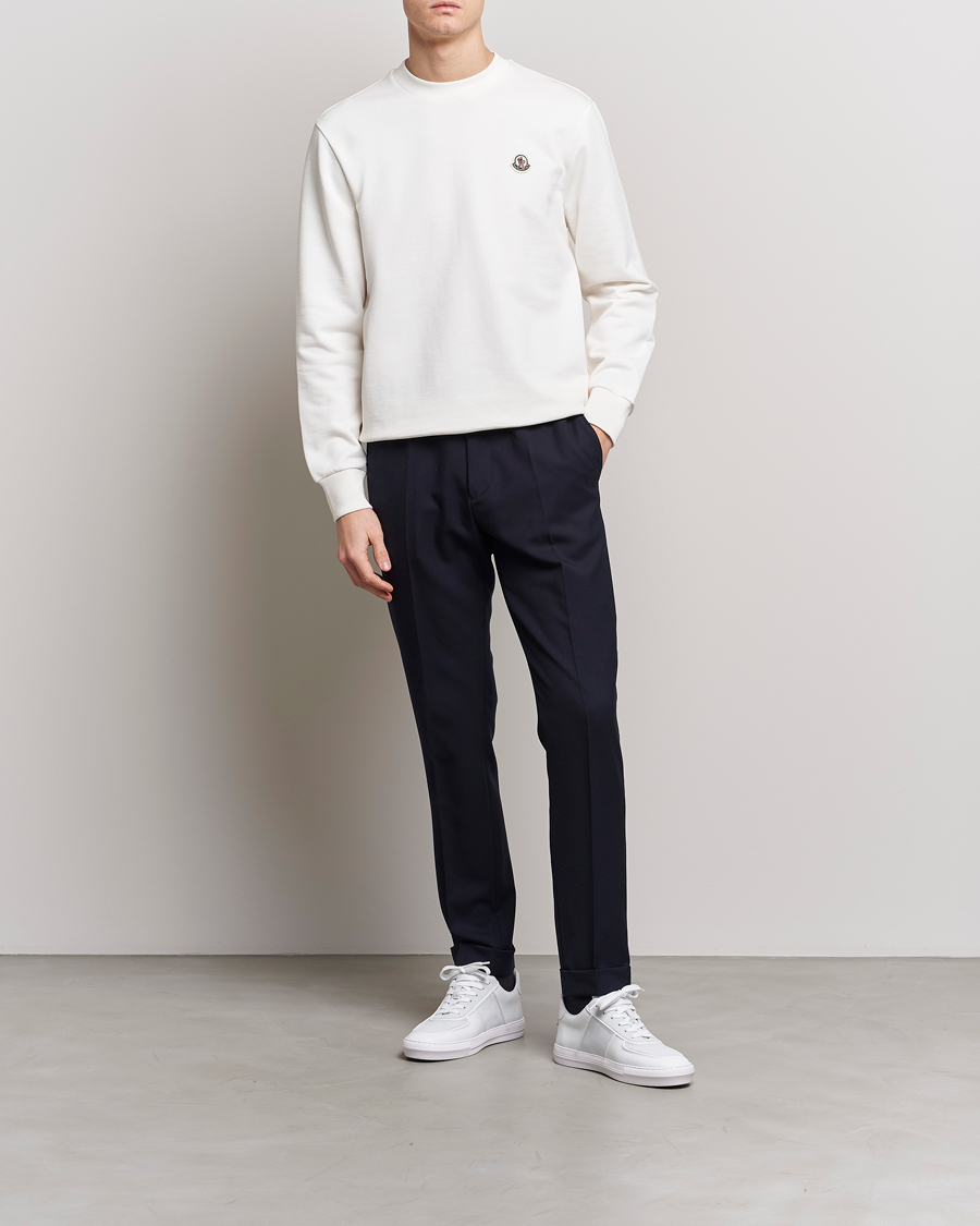 Homme | Pulls Et Tricots | Moncler | Logo Patch Sweatshirt White