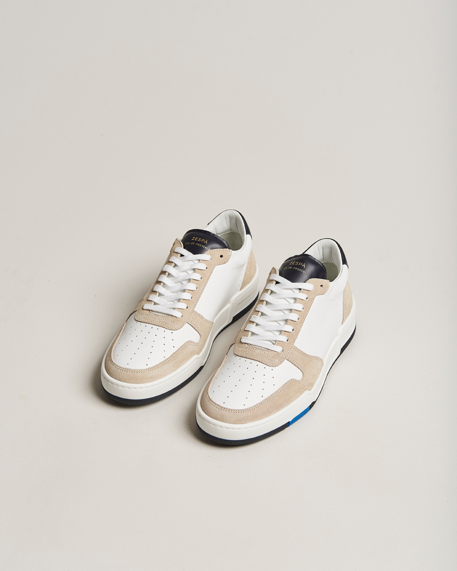 Homme | Zespà ZSP23 MAX Nappa/Suede Sneakers Frost/Navy | Zespà | ZSP23 MAX Nappa/Suede Sneakers Frost/Navy