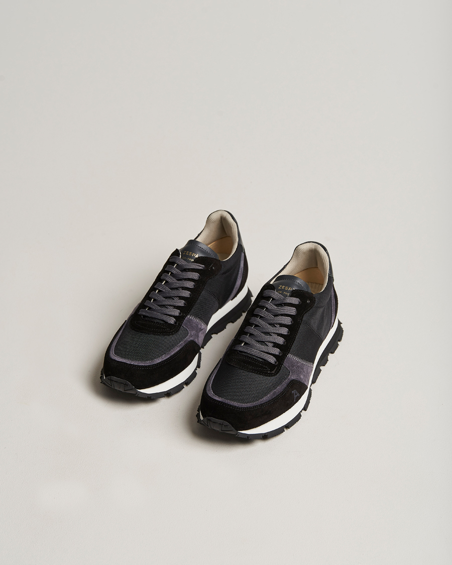 Homme | Zespà ZSP6 Pique Seaqual Running Sneaker Black/Grey | Zespà | ZSP6 Pique Seaqual Running Sneaker Black/Grey