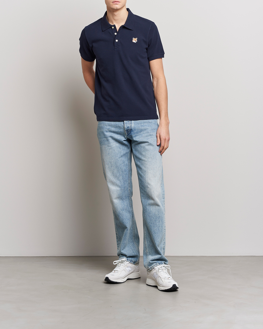 Homme | Polos | Maison Kitsuné | Fox Head Polo Navy