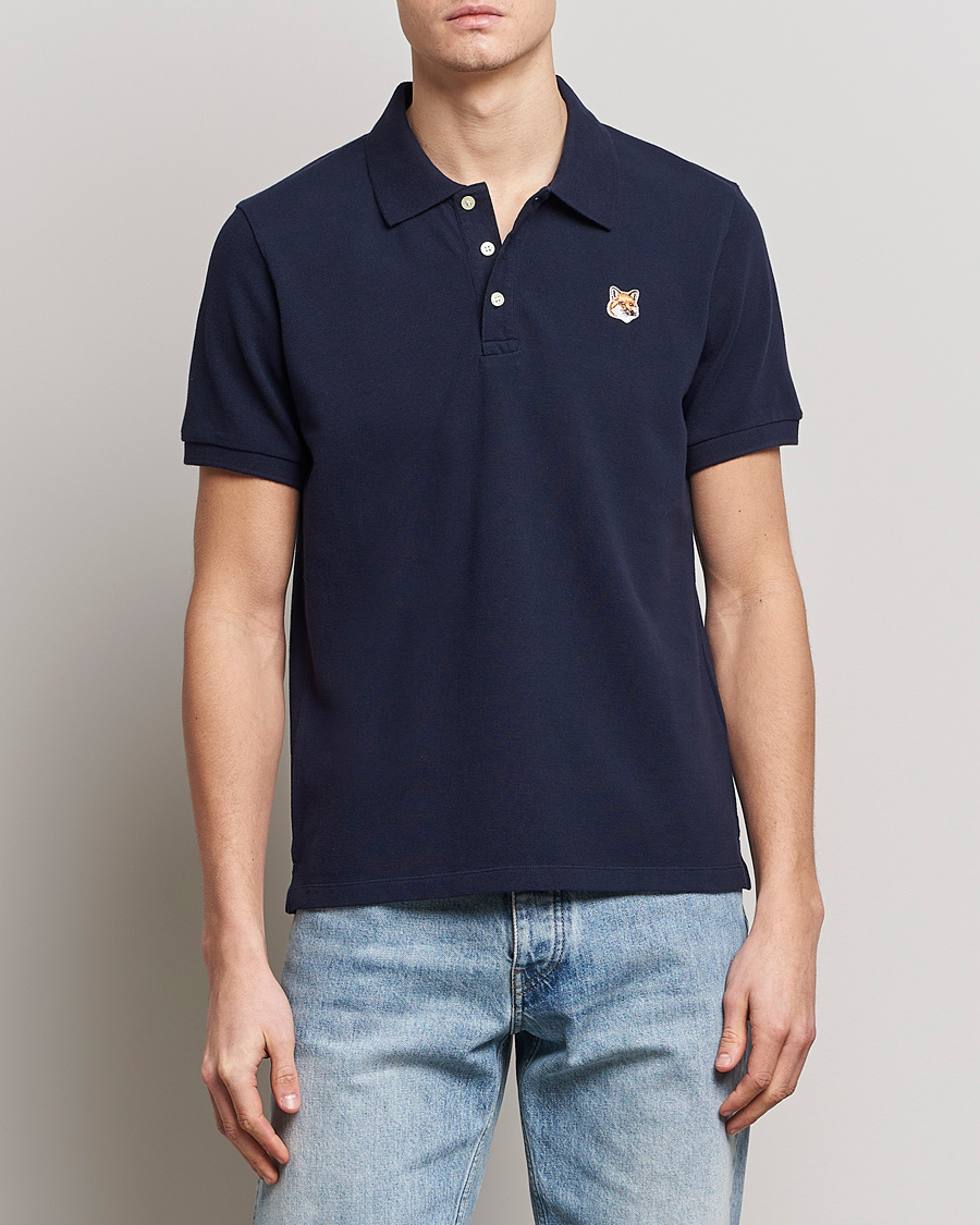 Homme | Polos | Maison Kitsuné | Fox Head Polo Navy