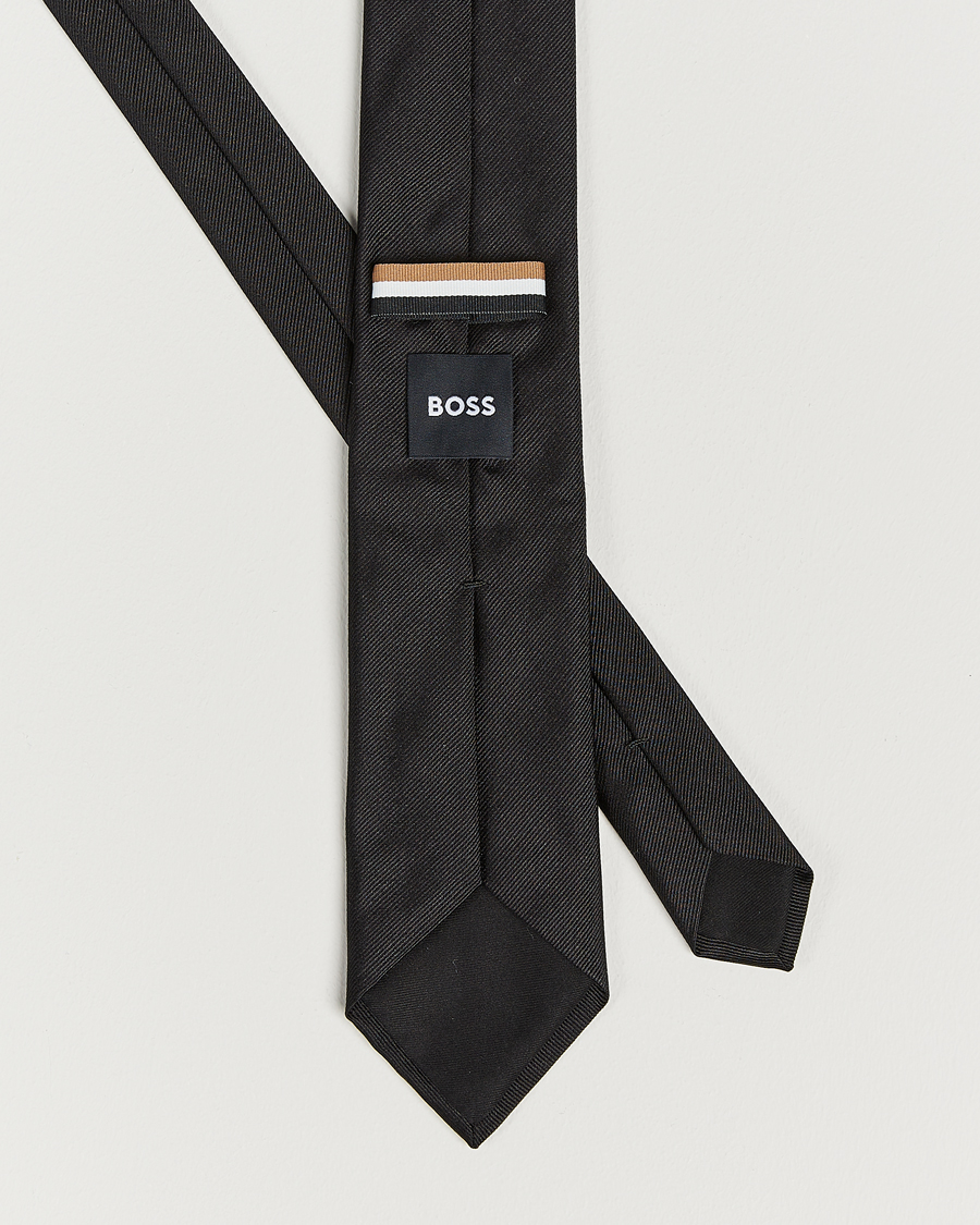 Homme | Cravates | BOSS BLACK | Silk 7,5 cm Tie Black