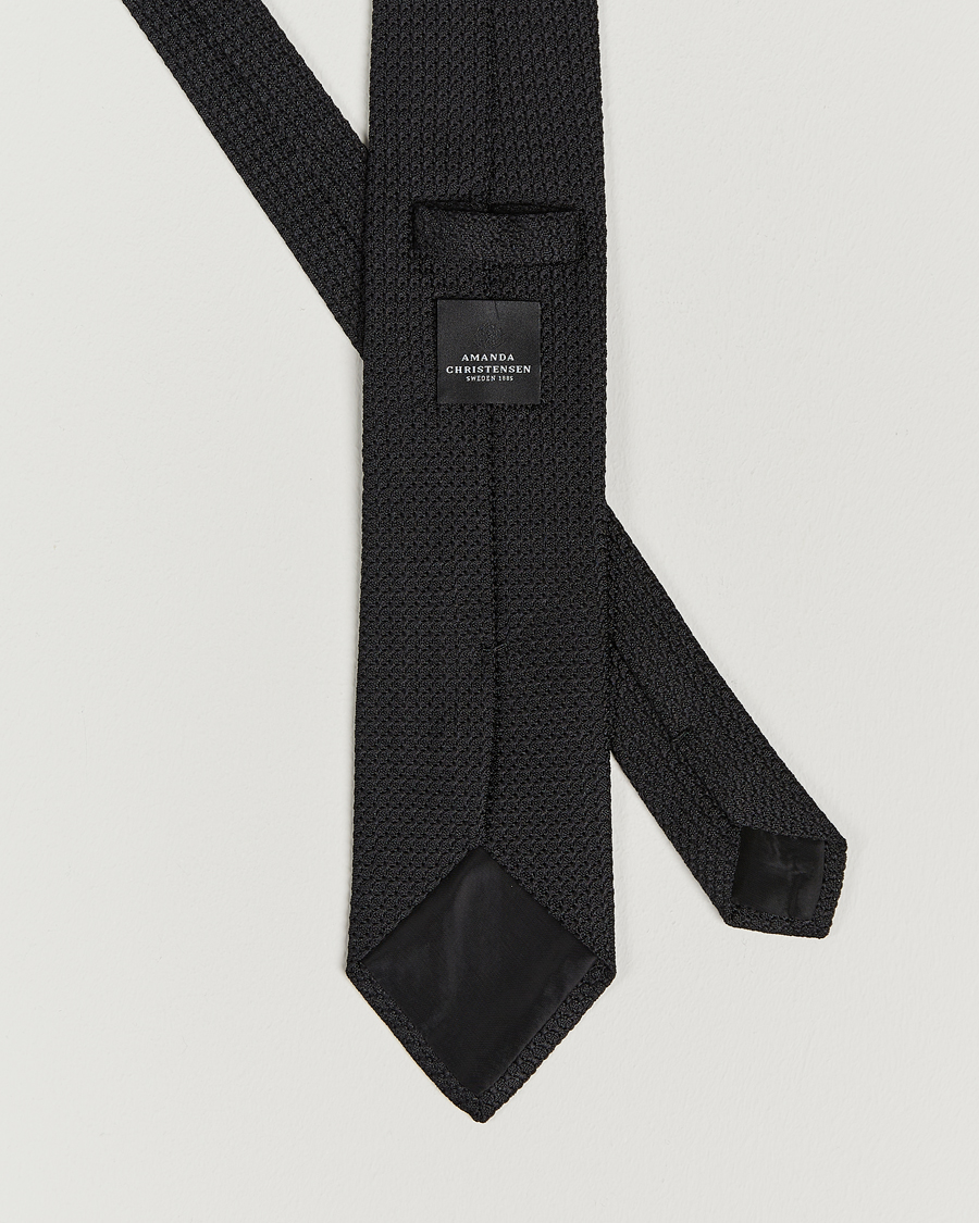 Heren | Stropdassen | Amanda Christensen | Silk Grenadine 8 cm Tie Black