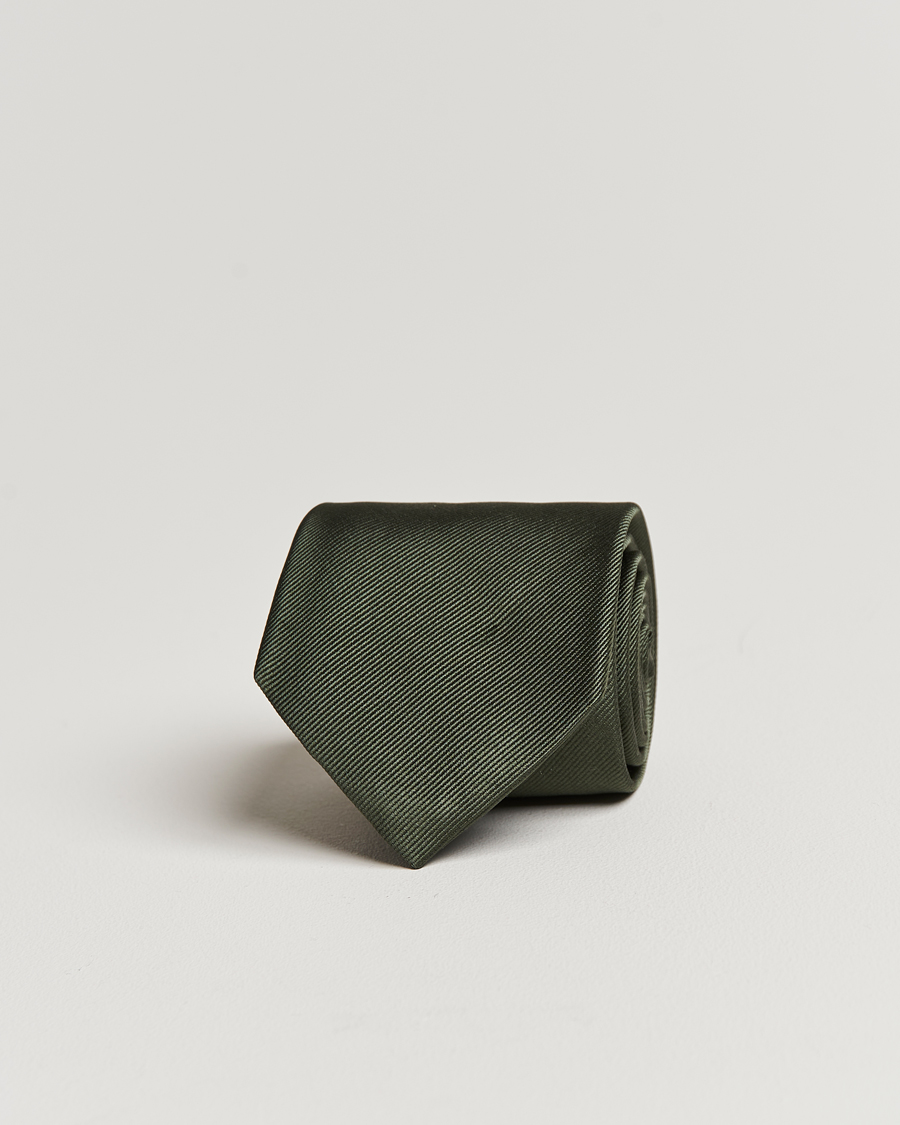 Homme | Amanda Christensen Plain Classic Tie 8 cm Olive | Amanda Christensen | Plain Classic Tie 8 cm Olive