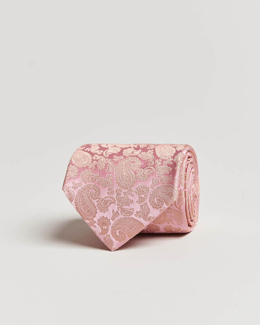 Homme | Amanda Christensen Silk Tonal Paisley Tie 8 cm Powder Pink | Amanda Christensen | Silk Tonal Paisley Tie 8 cm Powder Pink