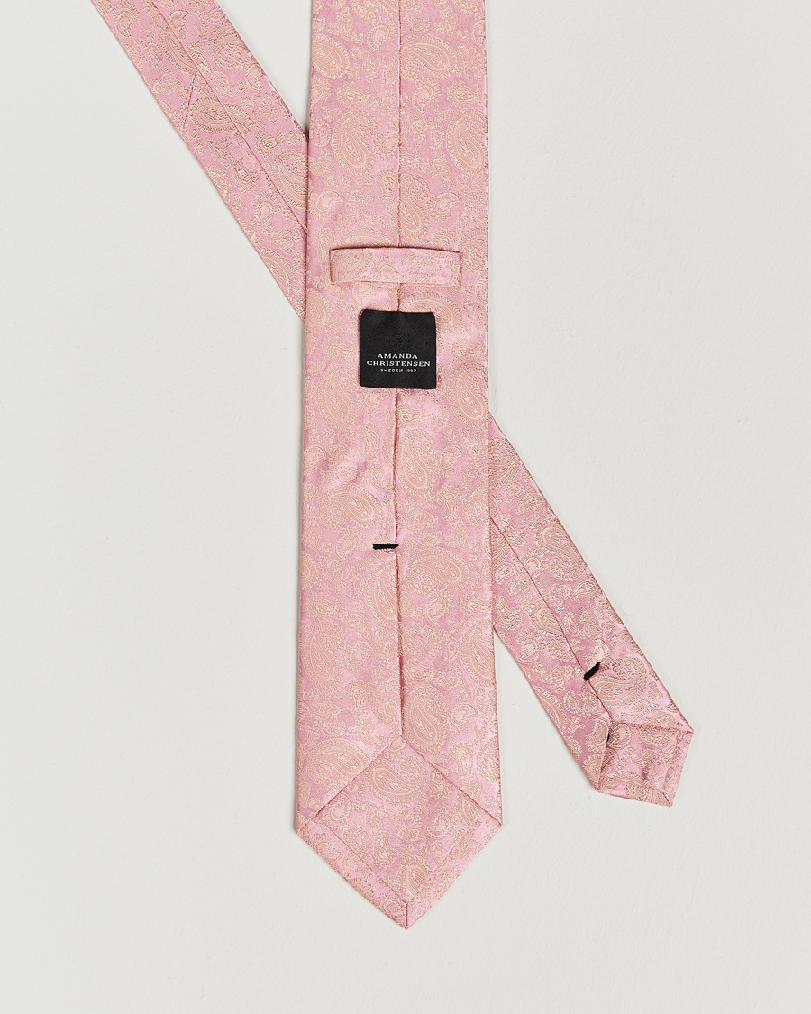 Homme | Amanda Christensen Silk Tonal Paisley Tie 8 cm Powder Pink | Amanda Christensen | Silk Tonal Paisley Tie 8 cm Powder Pink