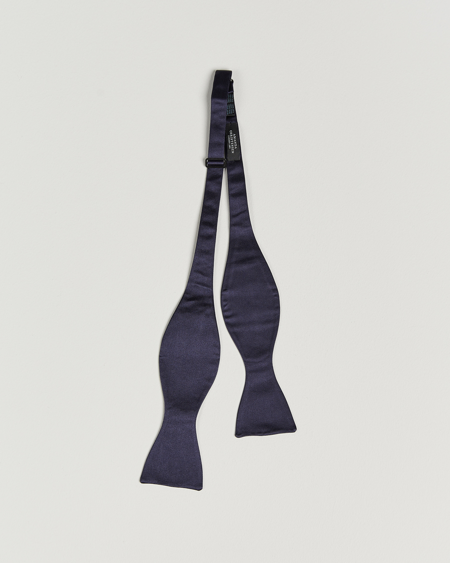 Heren | Vlinderdassen | Amanda Christensen | Self Tie Silk Ceremony Navy