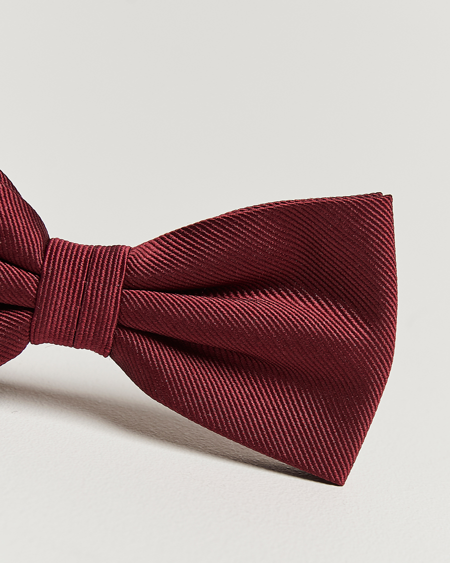 Heren | Vlinderdassen | Amanda Christensen | Pre Tie Silk Bordeaux