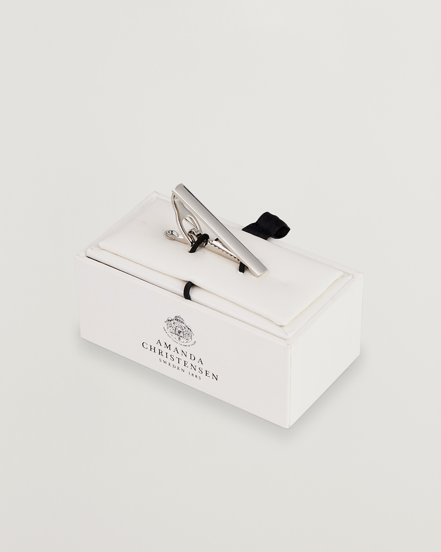 Homme | Cravates | Amanda Christensen | Tie Clip 4 cm Silver
