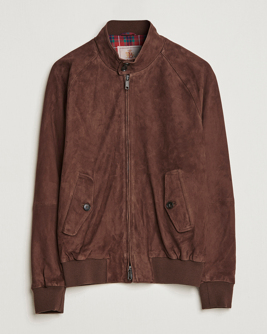 Heren | Jassen | Baracuta | G9 Suede Jacket Chocolate