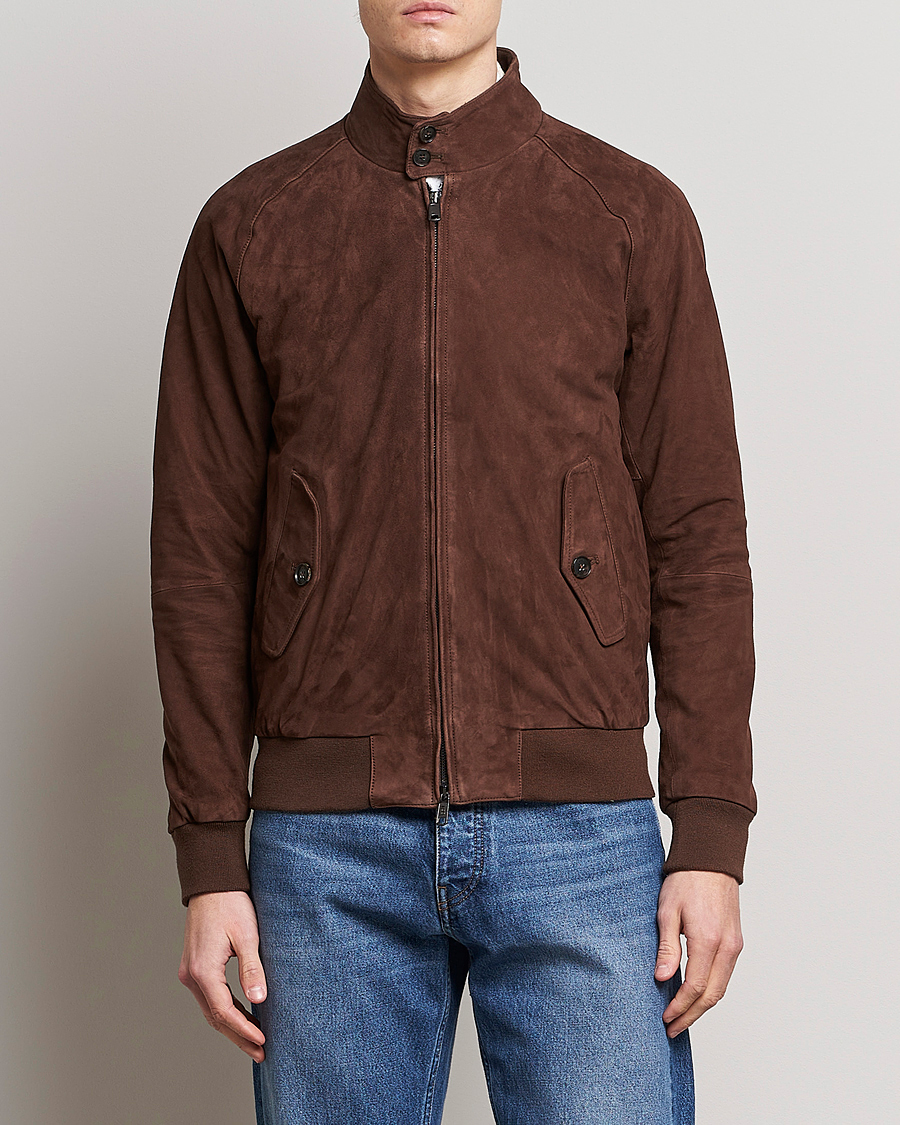 Heren | Jassen | Baracuta | G9 Suede Jacket Chocolate
