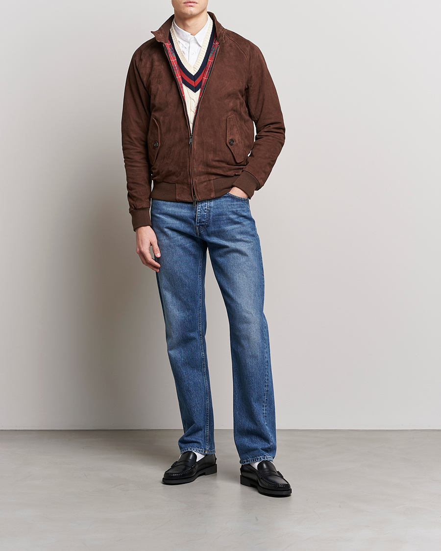 Heren | Jassen | Baracuta | G9 Suede Jacket Chocolate