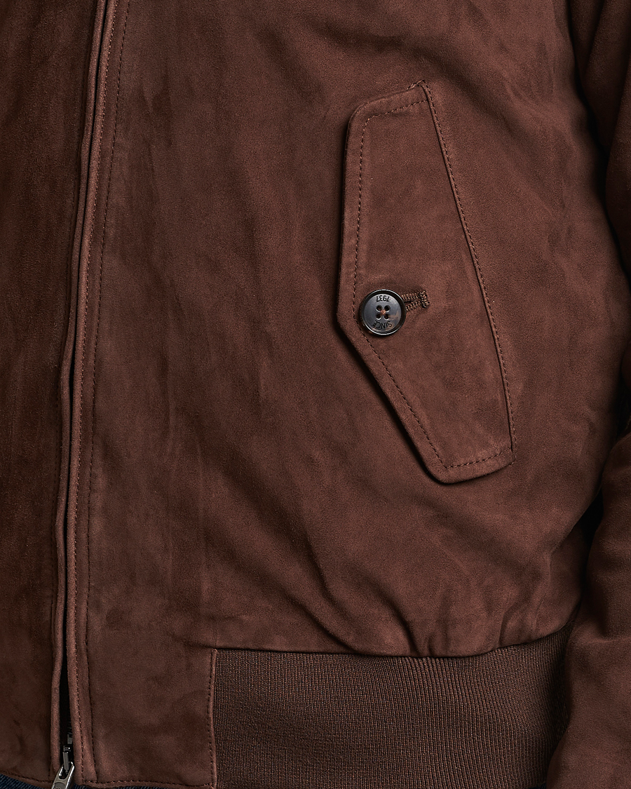 Heren | Jassen | Baracuta | G9 Suede Jacket Chocolate
