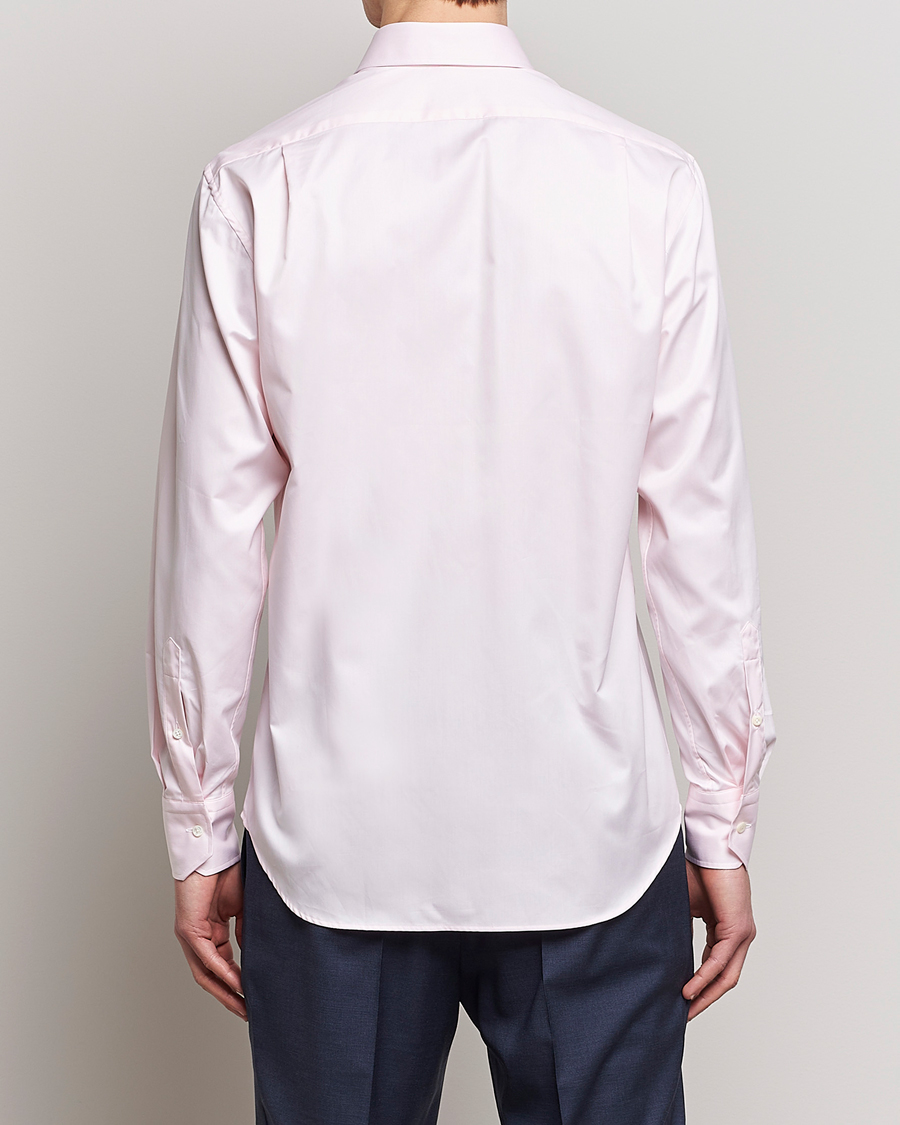 Heren | Overhemden | Stenströms | Fitted Body Cut Away Shirt Pink