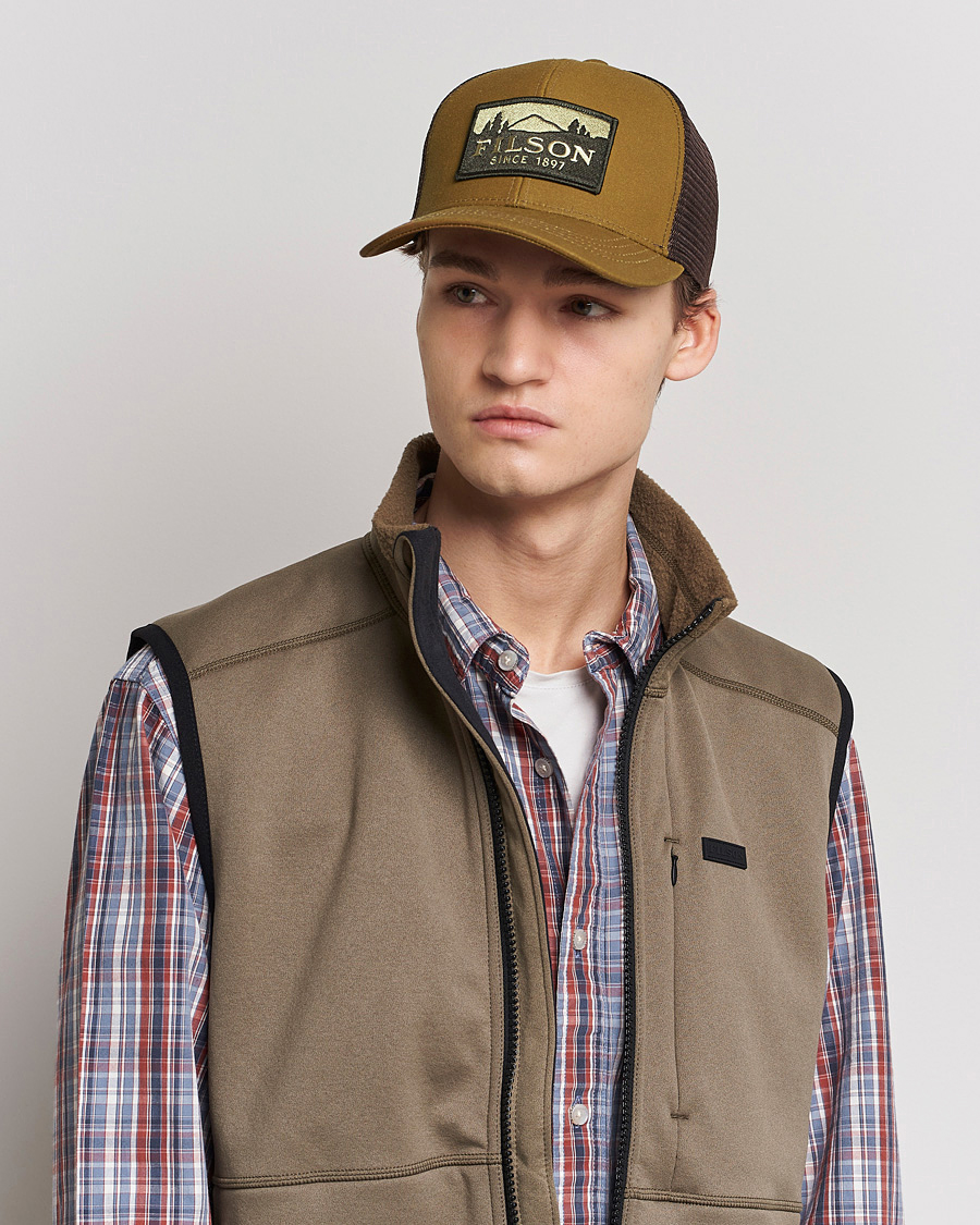 Homme | Bobs Et Casquettes | Filson | Logger Mesh Cap Dark Tan