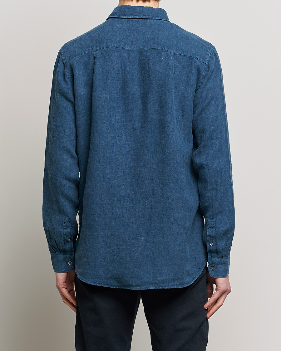 Homme | Chemises | A Day's March | Abu Linen Shirt Indigo Blue