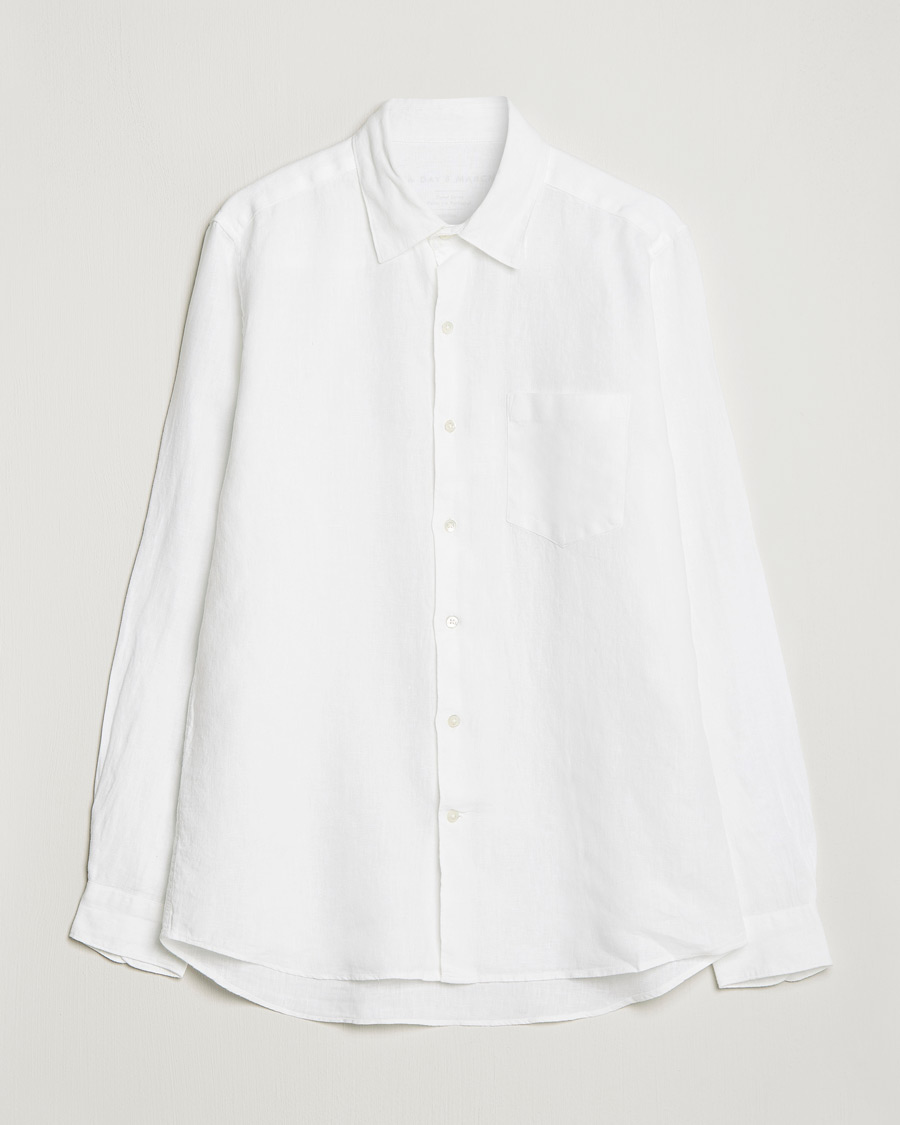 Homme | Chemises | A Day's March | Abu Linen Shirt White