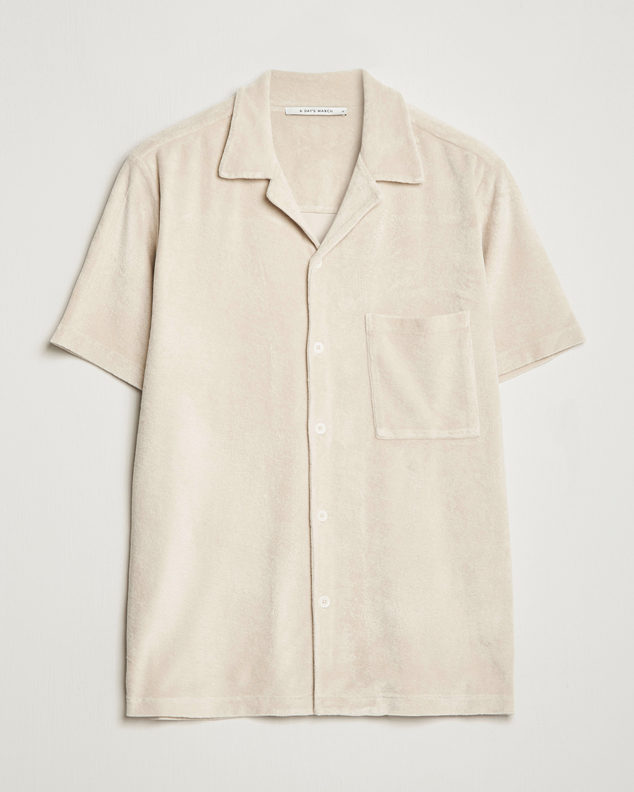 Homme | Chemises | A Day's March | Yamu Short Sleeve Terry Shirt Desert