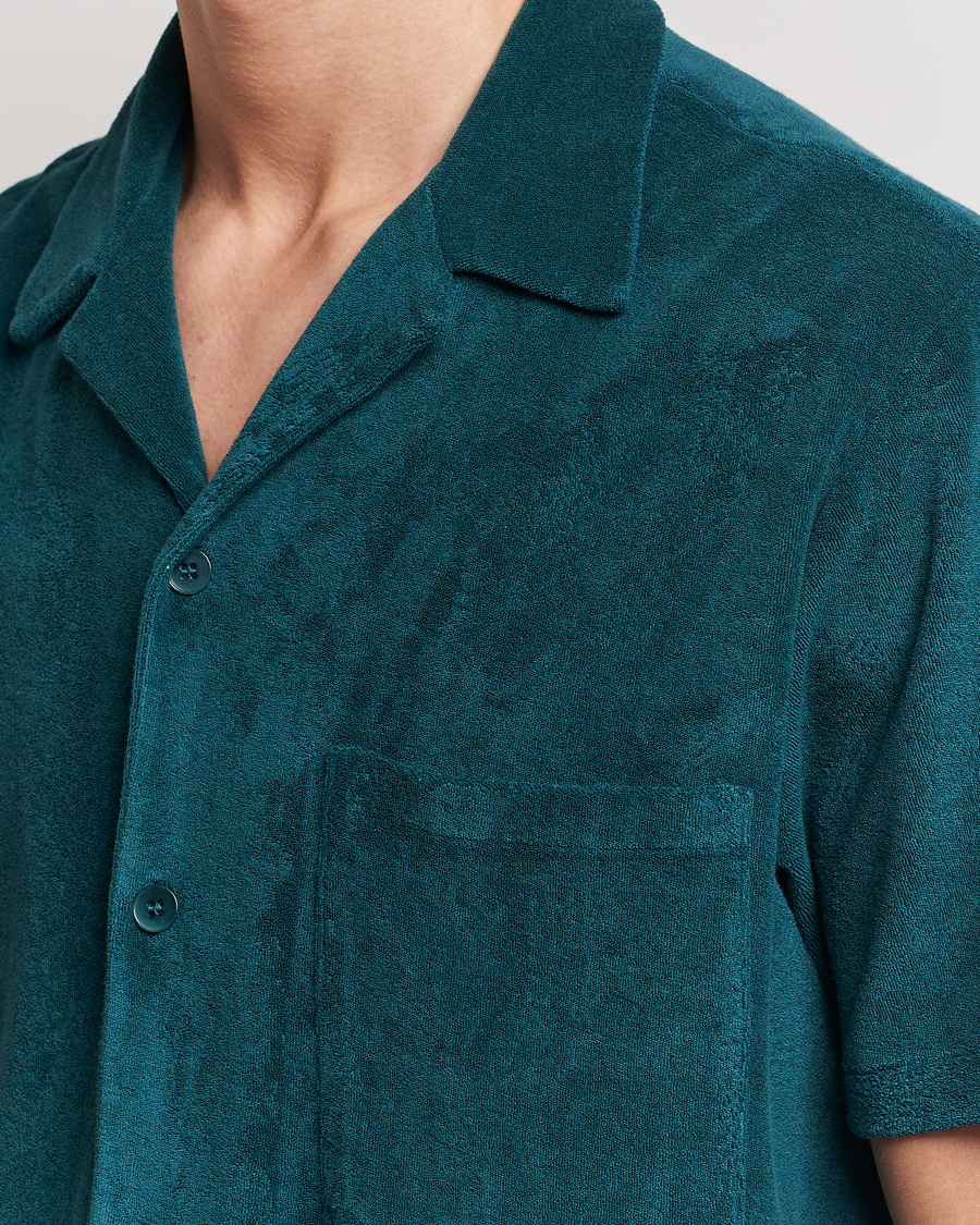Homme | Chemises | A Day's March | Yamu Short Sleeve Terry Shirt Teal