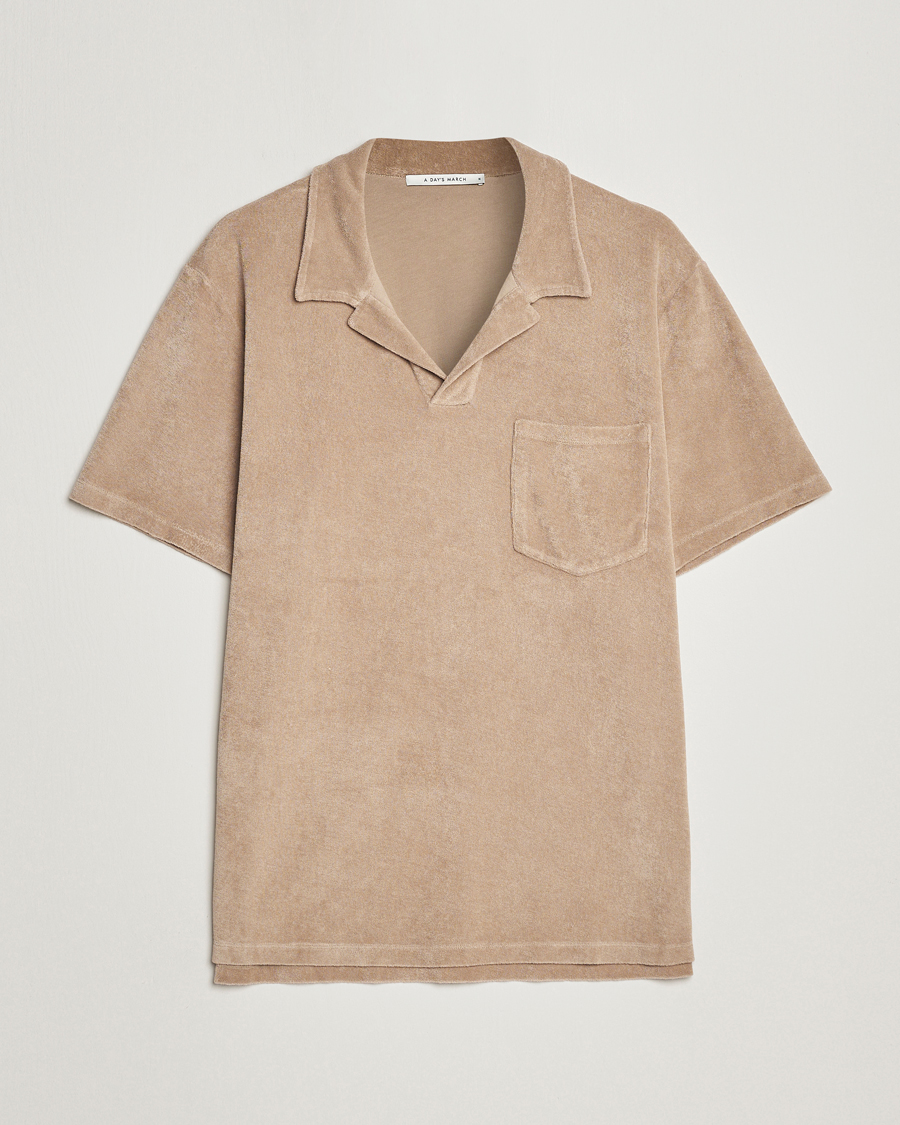Homme | Polos | A Day's March | Terry Polo Khaki
