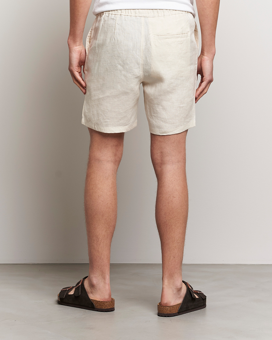 Homme | Shorts | A Day's March | Ipu Drawstring Linen Shorts Oyster