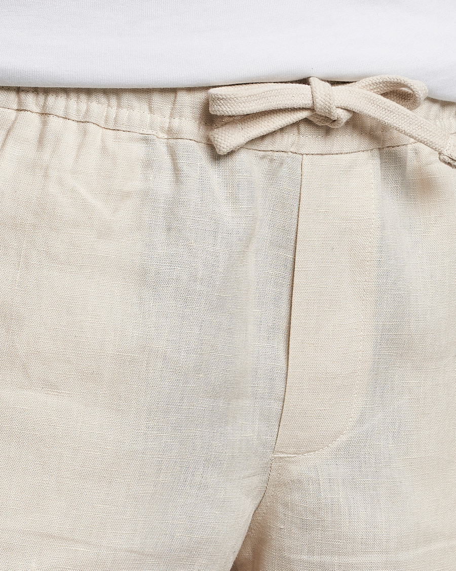 Homme | Shorts | A Day's March | Ipu Drawstring Linen Shorts Oyster