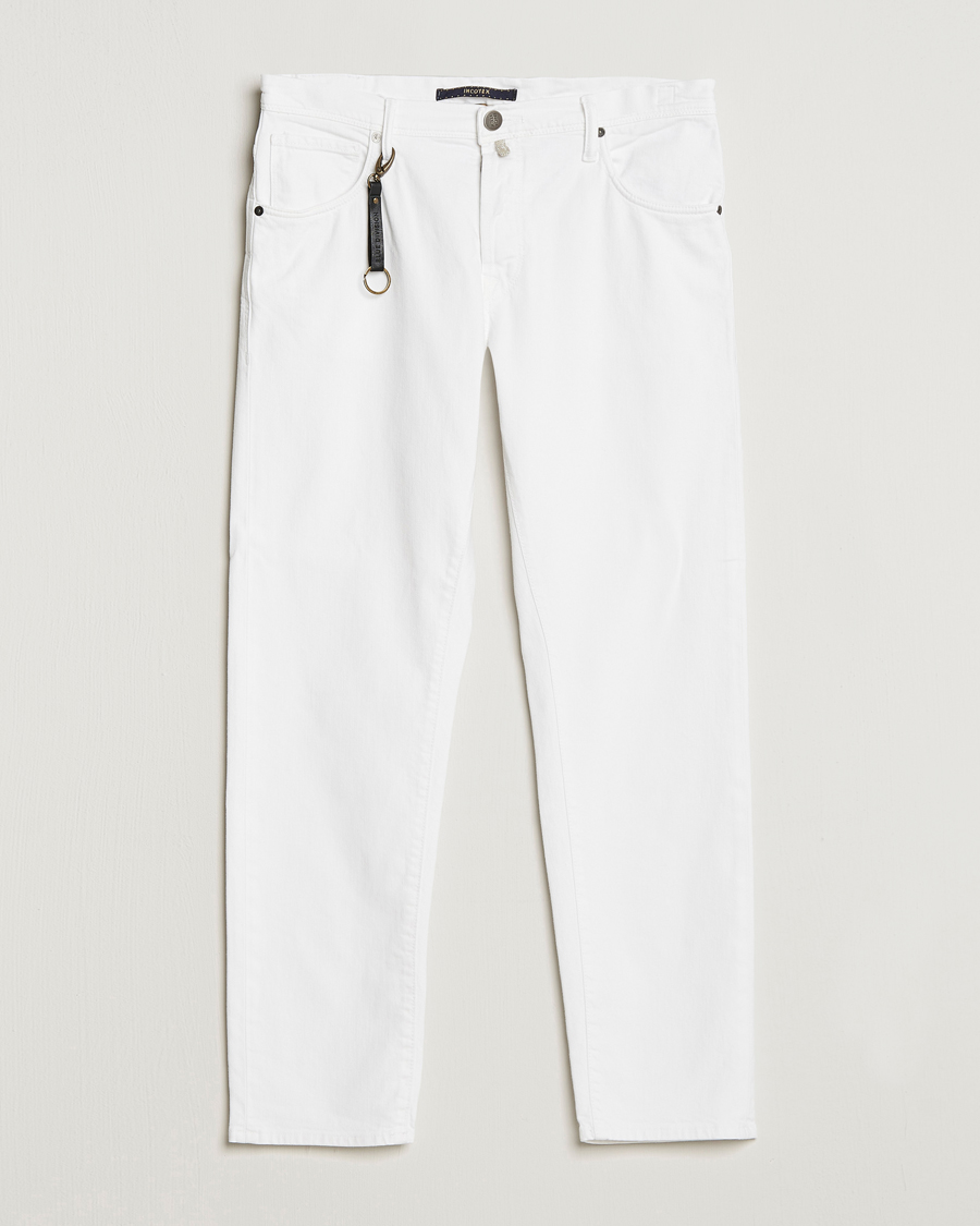 Heren | Broeken | Incotex | Cotton Stretch 5-Pocket Pants White