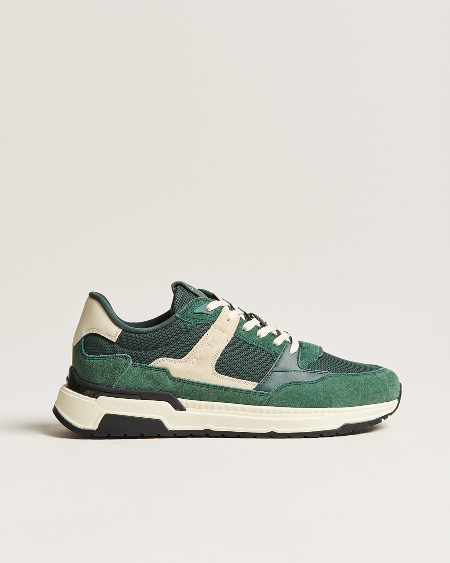 Homme | GANT Jeuton Running Sneaker Tartan Green | GANT | Jeuton Running Sneaker Tartan Green