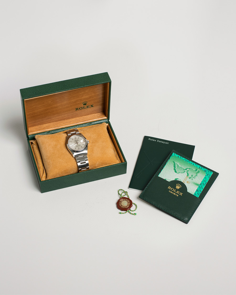 Heren | Rolex Pre-Owned Datejust 16200 Oyster Perpetual Steel Silver | Rolex Pre-Owned | Datejust 16200 Oyster Perpetual Steel Silver