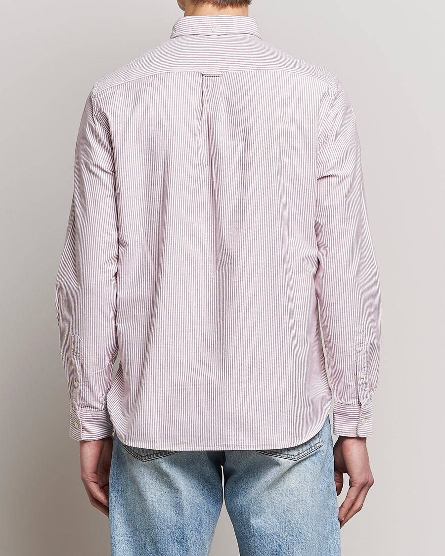 Heren | Overhemden | BEAMS PLUS | Oxford Button Down Shirt Wine Stripe