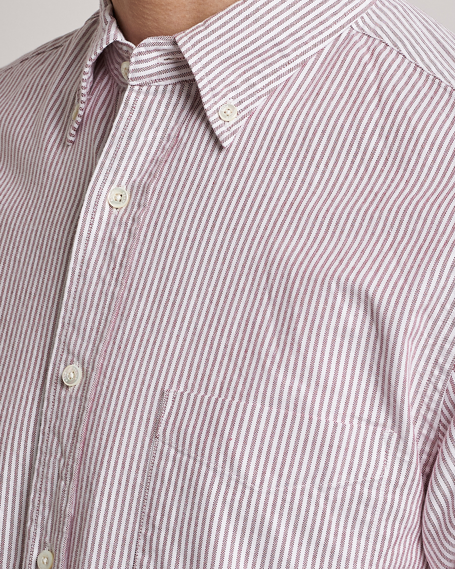 Heren | Overhemden | BEAMS PLUS | Oxford Button Down Shirt Wine Stripe