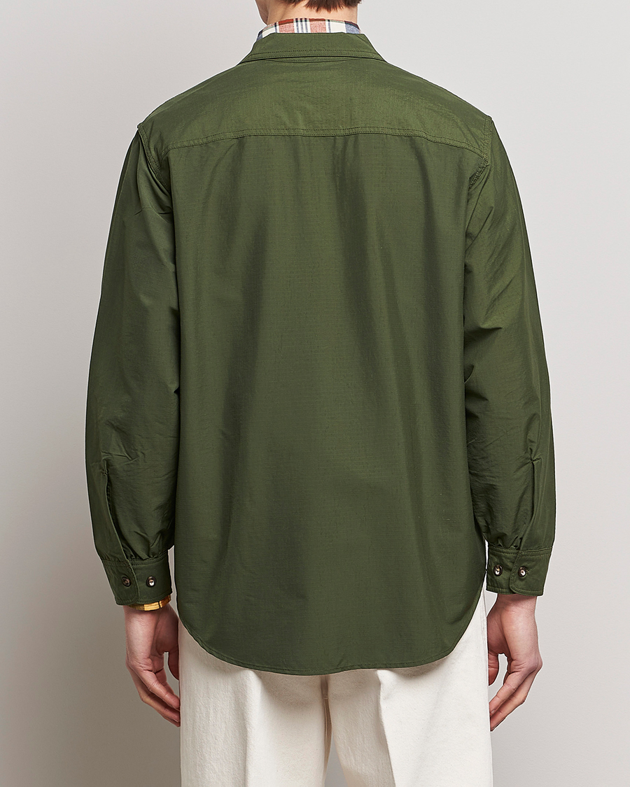 Homme | Chemises | BEAMS PLUS | Nylon Ripstop Adventure Shirt Olive