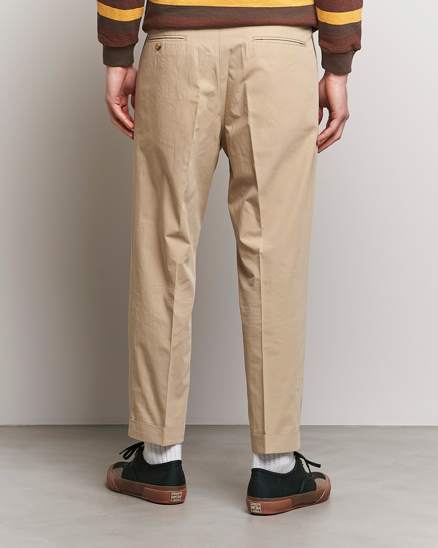 Heren | Broeken | BEAMS PLUS | Comfort Cloth Travel Trousers Beige