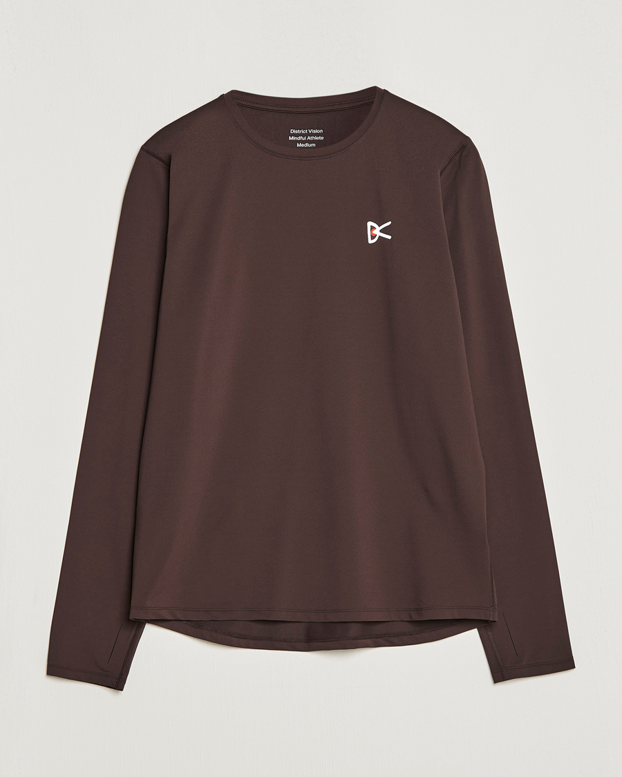 Homme | T-shirts | District Vision | Deva-Tech Long Sleeve T-Shirt Cacao