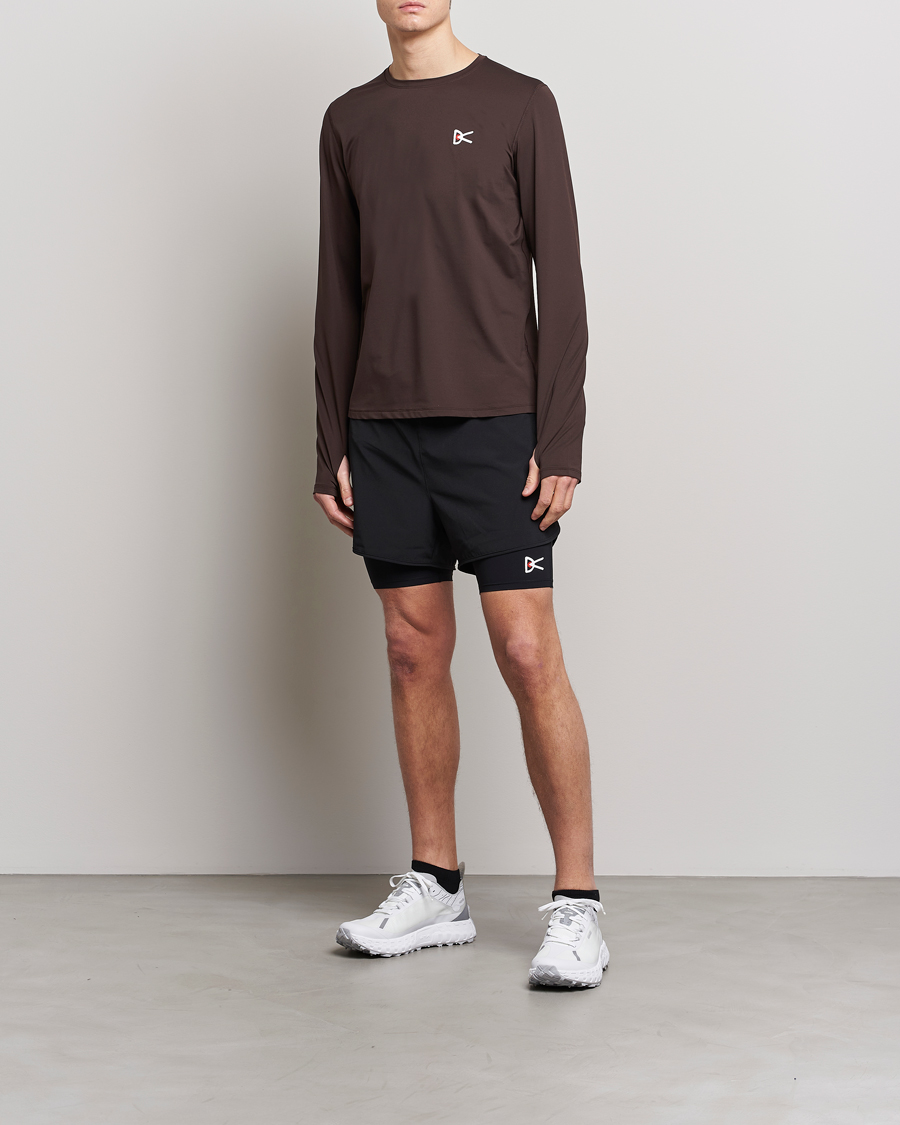 Homme | T-shirts | District Vision | Deva-Tech Long Sleeve T-Shirt Cacao