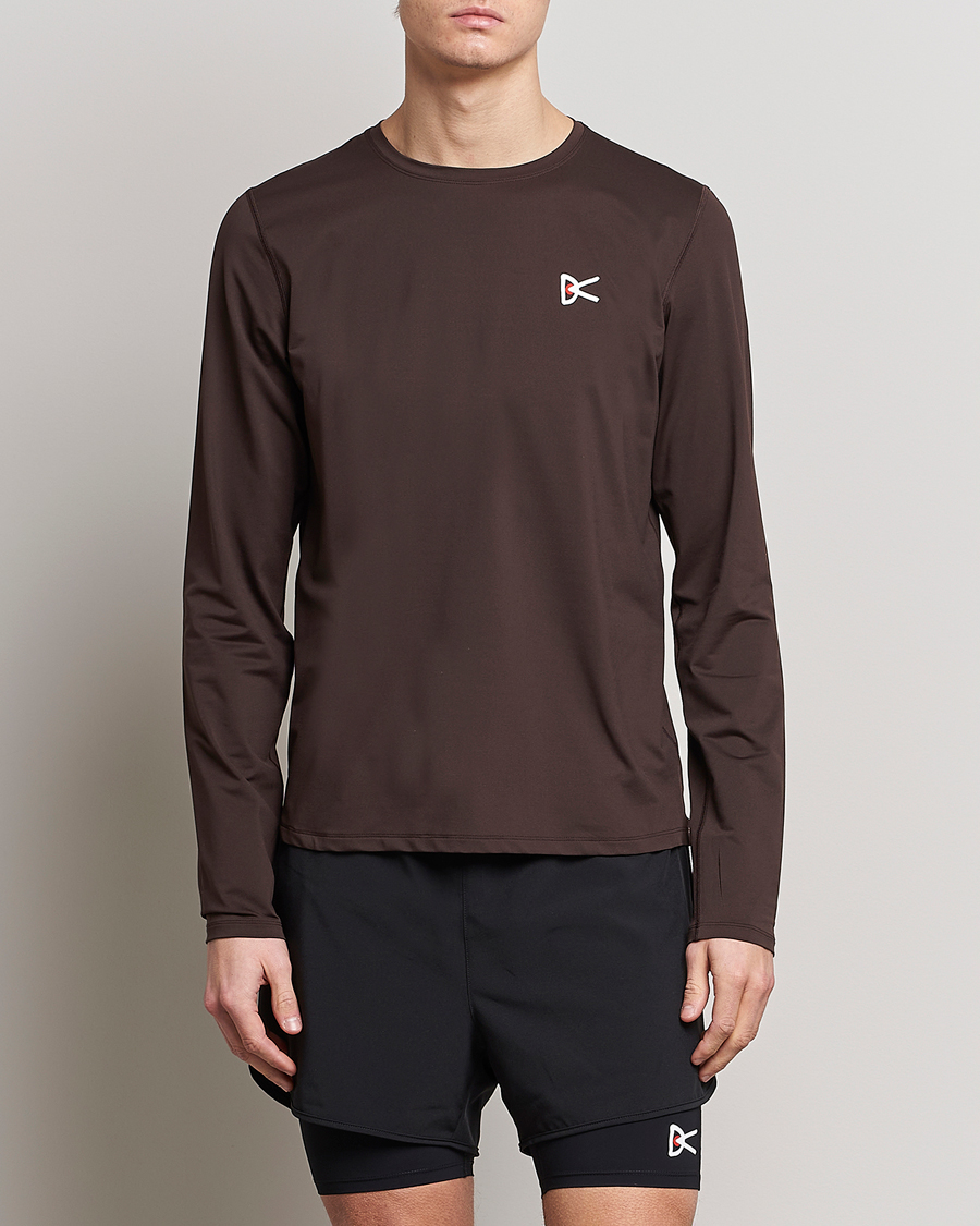 Homme | T-shirts | District Vision | Deva-Tech Long Sleeve T-Shirt Cacao