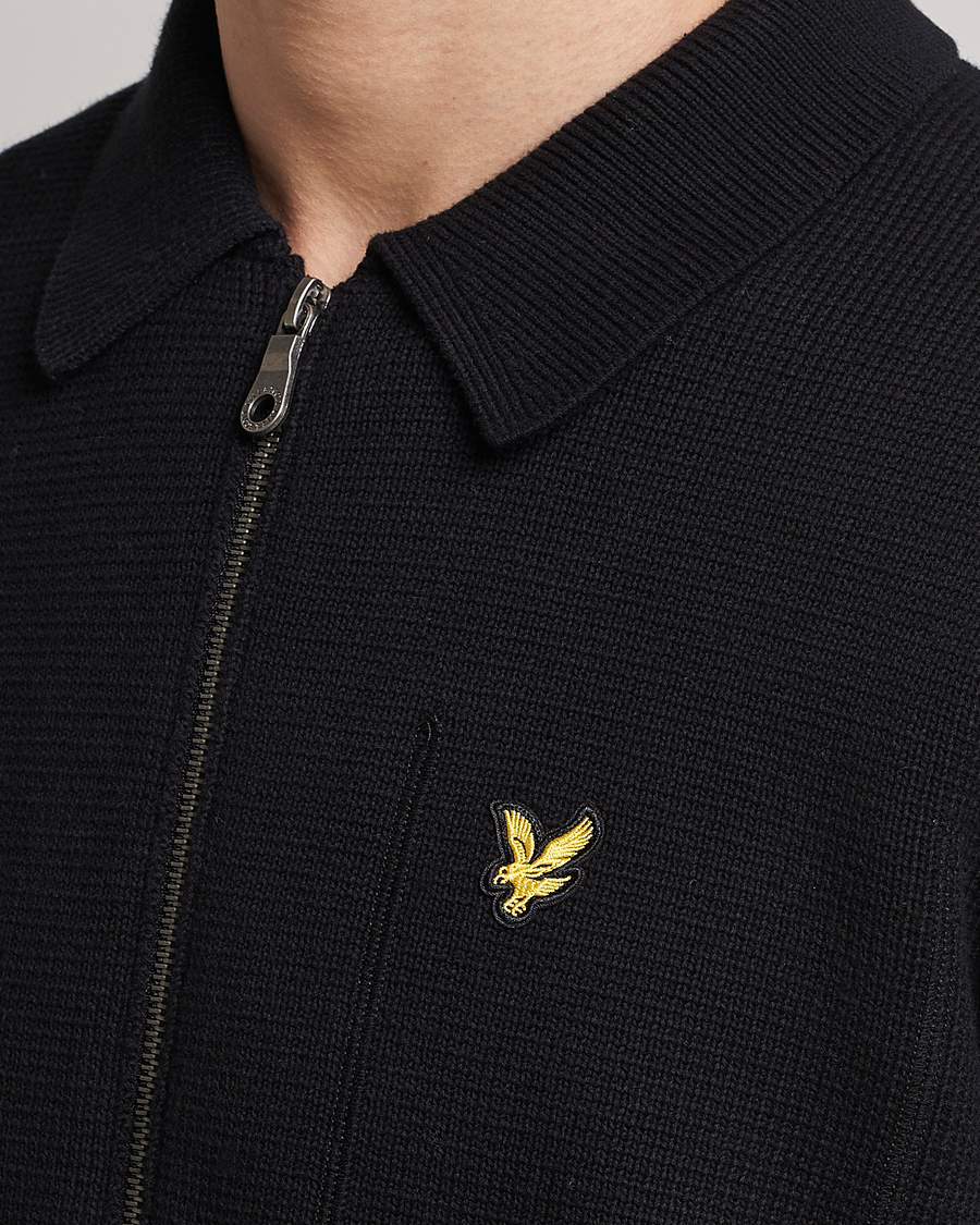 Heren | Truien | Lyle & Scott | Milano Full Zip Sweater Black