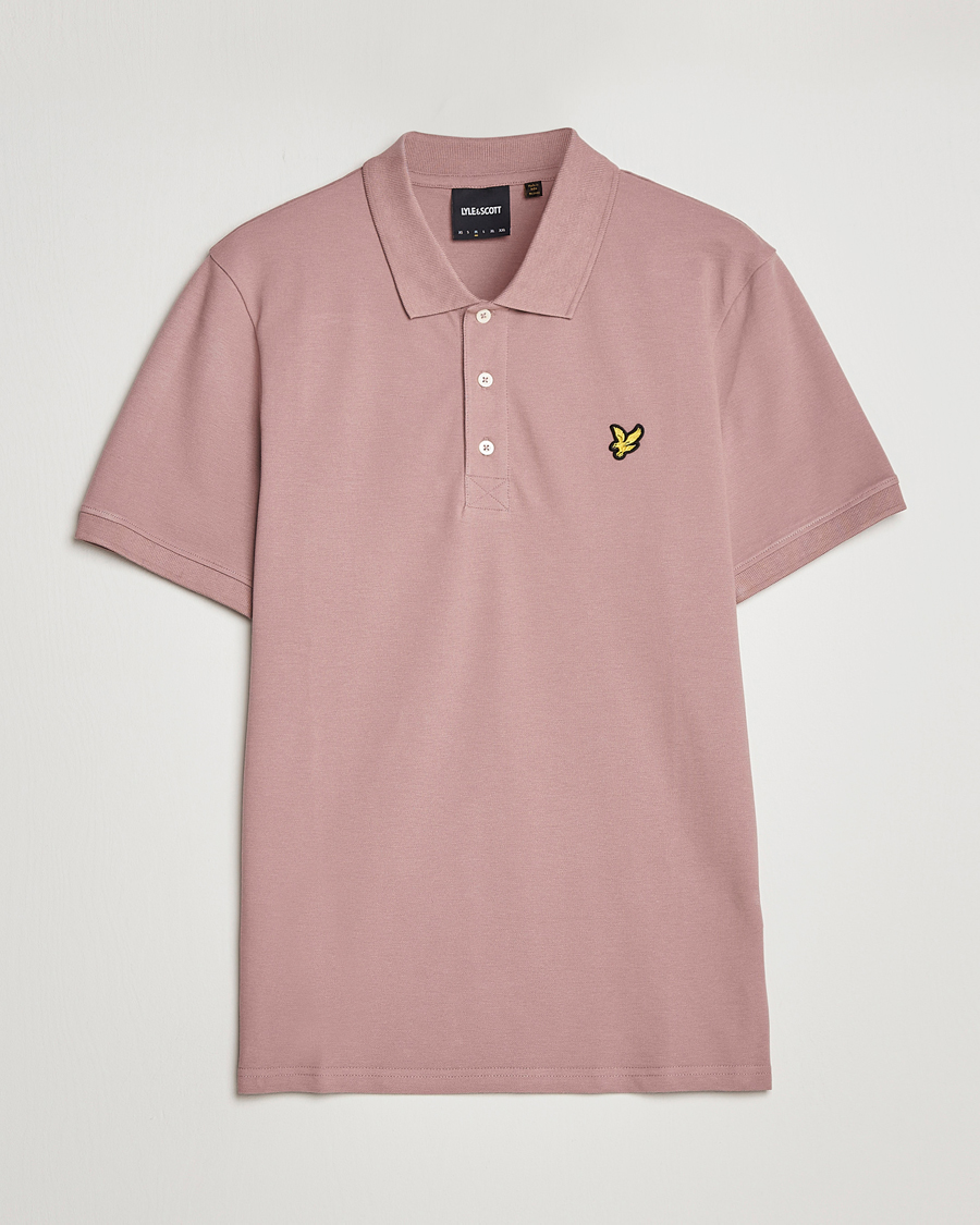 Homme | Polos | Lyle & Scott | Plain Pique Polo Hutton Pink