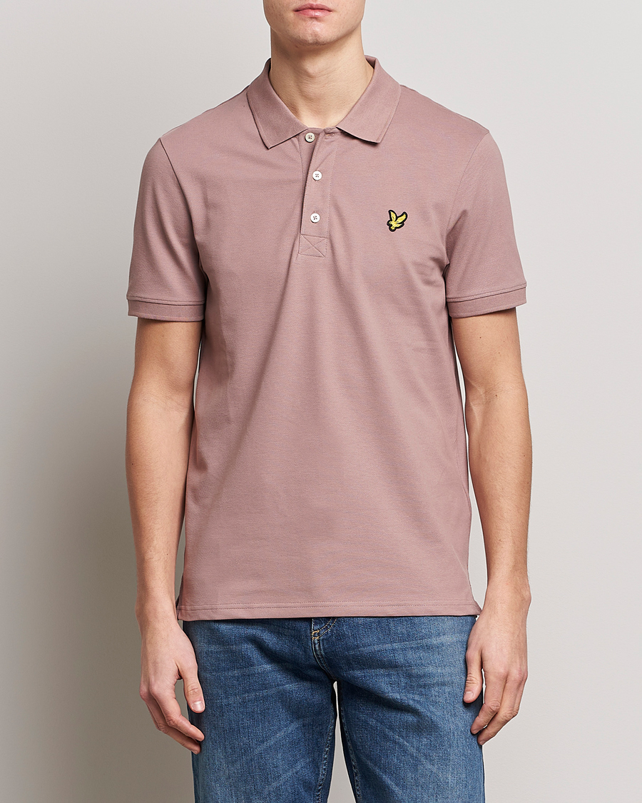 Homme | Polos | Lyle & Scott | Plain Pique Polo Hutton Pink