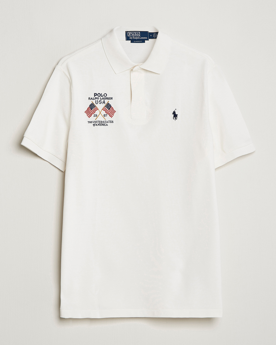 Heren | Polo's | Polo Ralph Lauren | Classic Fit Flag Polo Nevis White