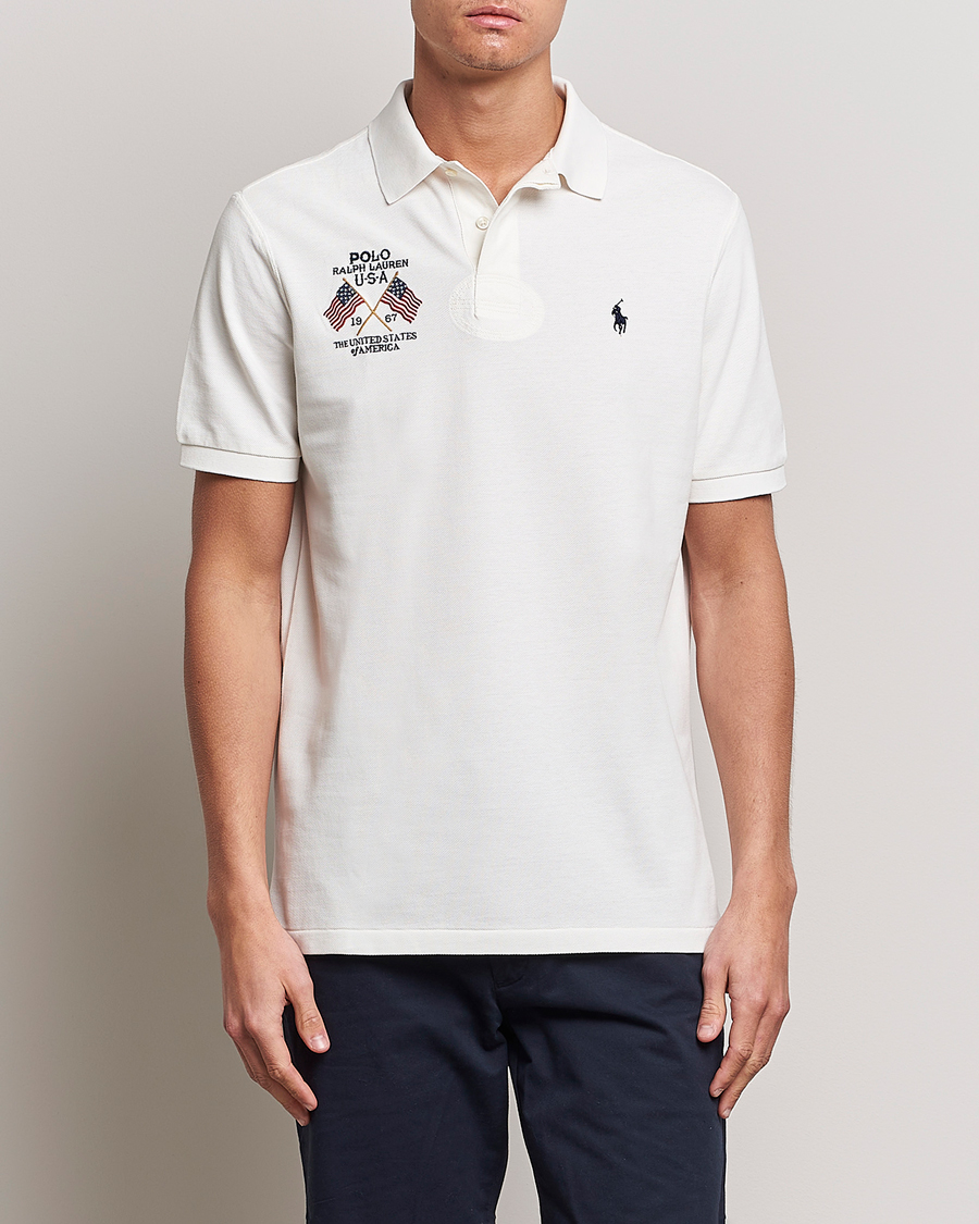 Heren | Polo's | Polo Ralph Lauren | Classic Fit Flag Polo Nevis White