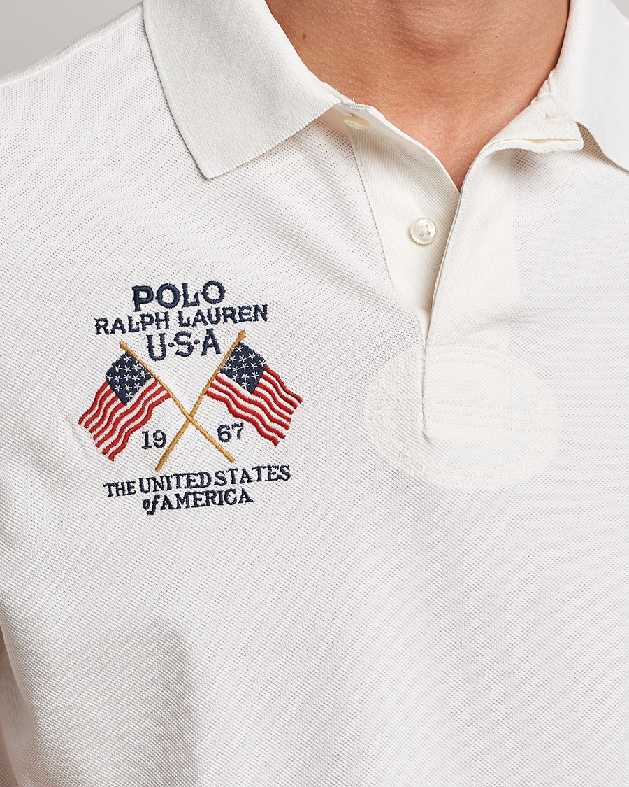 Heren | Polo's | Polo Ralph Lauren | Classic Fit Flag Polo Nevis White