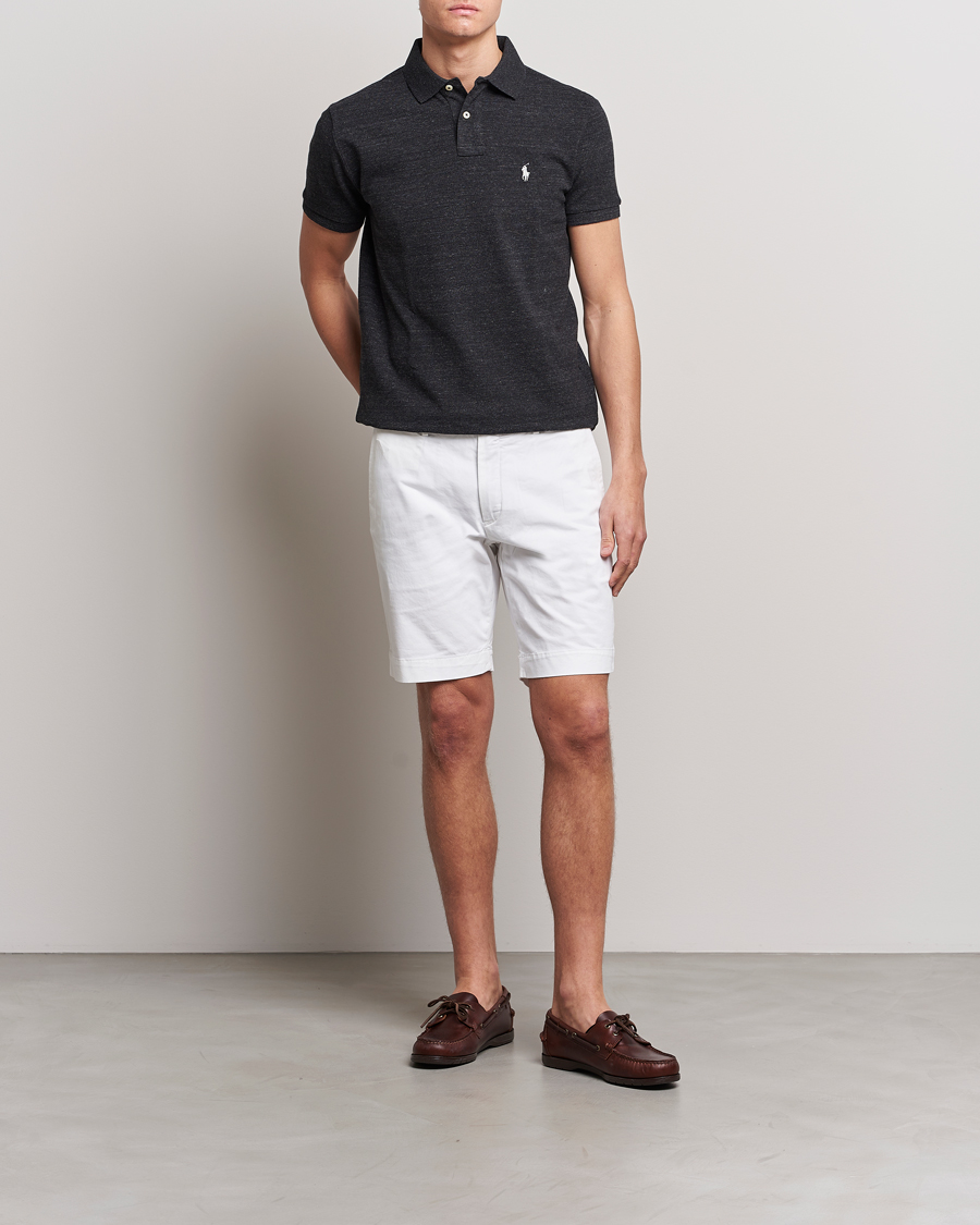 Homme | Polos | Polo Ralph Lauren | Custom Slim Fit Polo Black Marl Heather