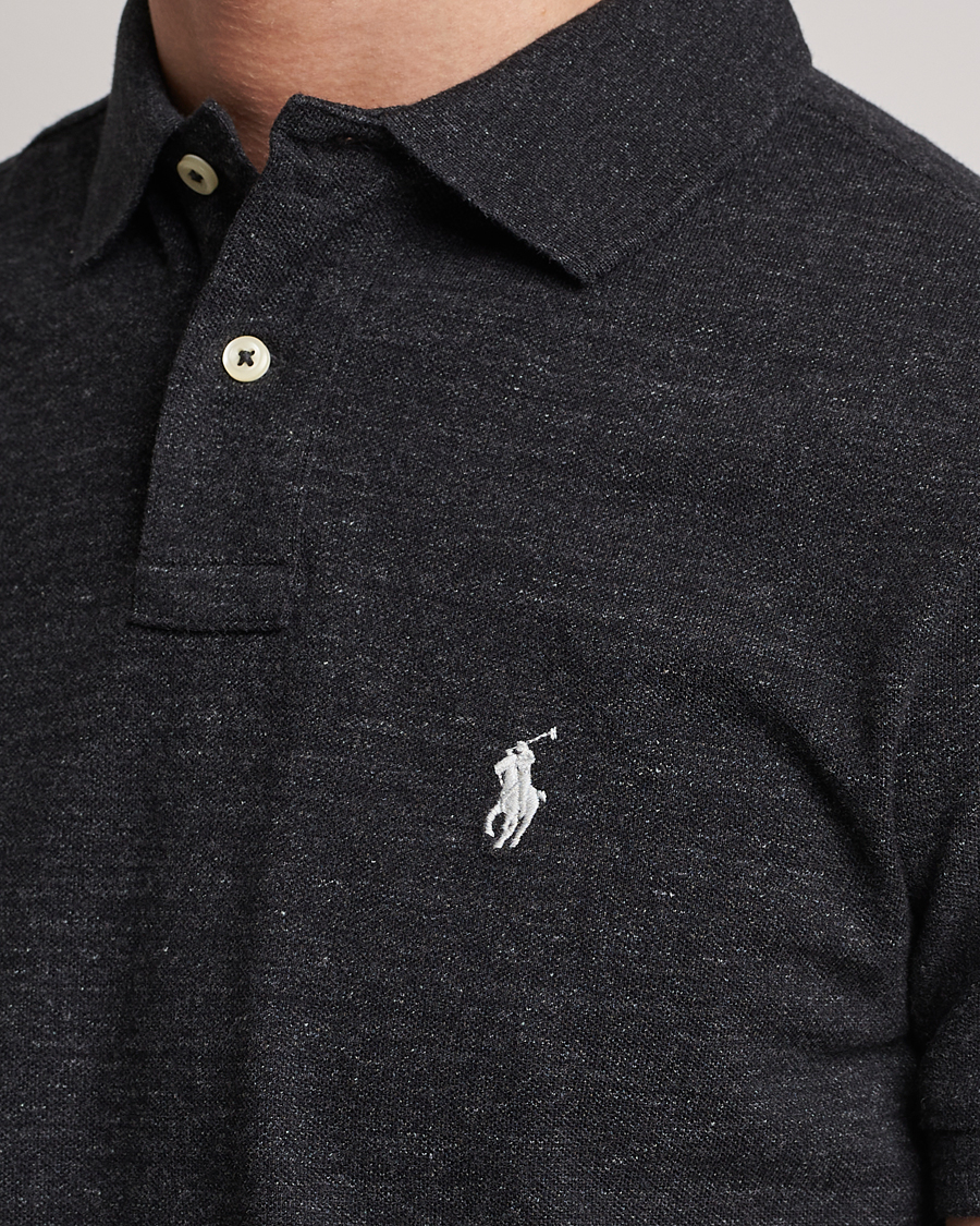Homme | Polos | Polo Ralph Lauren | Custom Slim Fit Polo Black Marl Heather