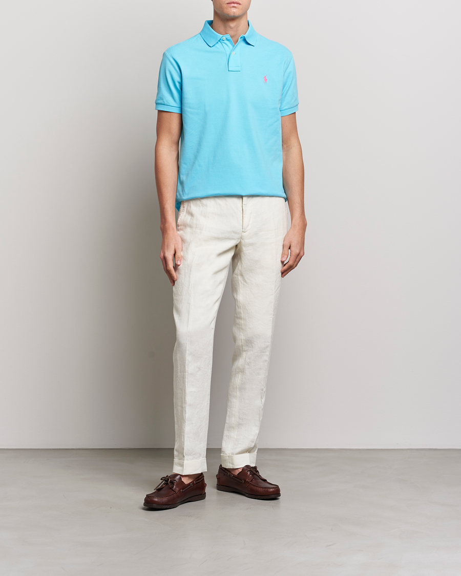 Homme | Polos | Polo Ralph Lauren | Custom Slim Fit Polo Turquoise Nova
